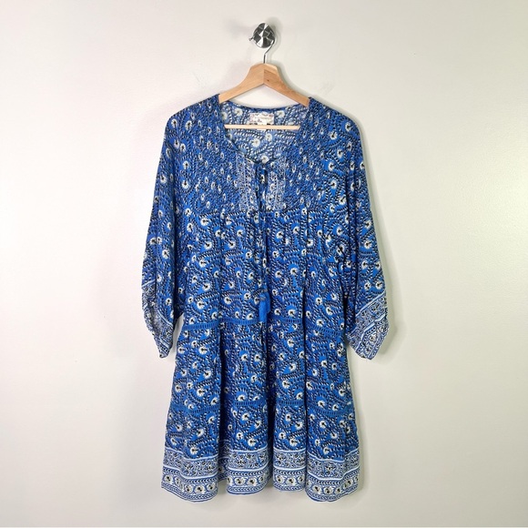 BOG Collective Delft Blue Boho Dress - Picture 1 of 10